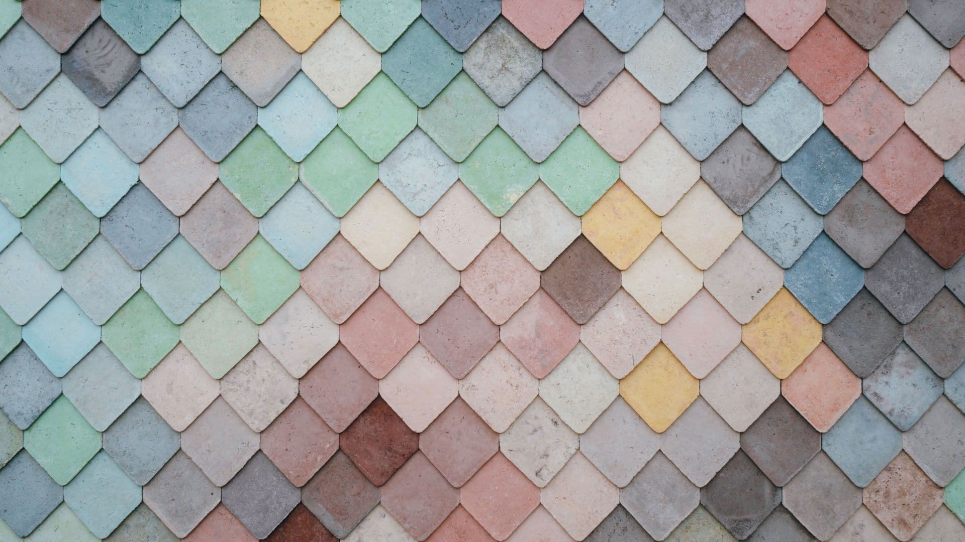 photo of pastel shingles